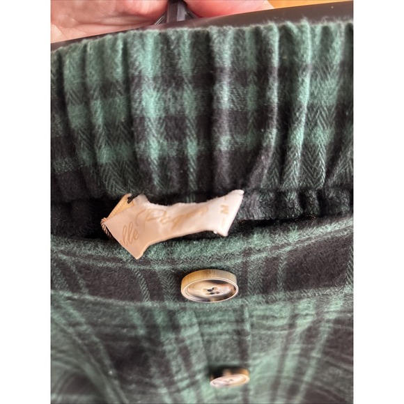 Belle Pogue Plaid Midi Skirt M Green Black  Academia Preppy Retro‎ Tartan New - Picture 4 of 5